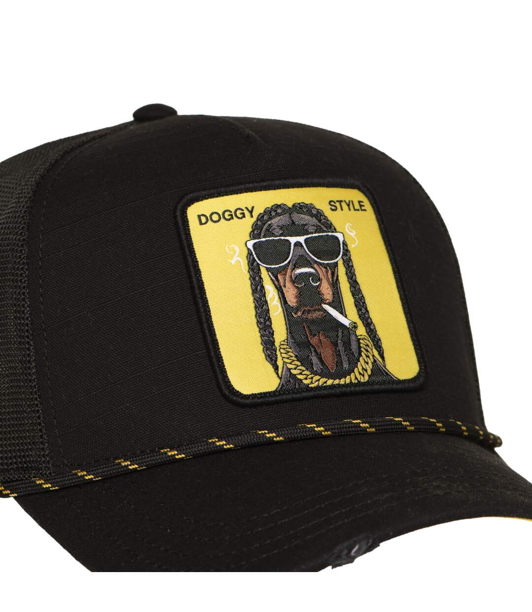 Casquette trucker premium avec filet et patch Doggy style Capslab-4