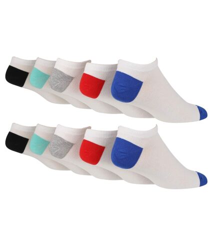 10 Pack Mens Bamboo Trainer Socks | Anti-Slip Cushioned Low Cut Sports Socks