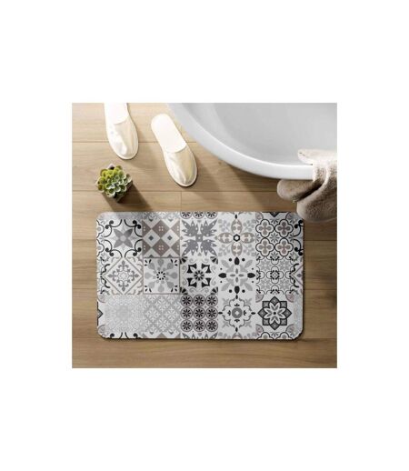Tapis de Bain Imprimé Salou 50x80cm Gris