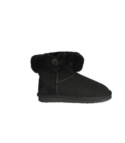Eastern Counties Leather Womens/Ladies Freya Cuff And Button Sheepskin Boots (Black) - UTEL172