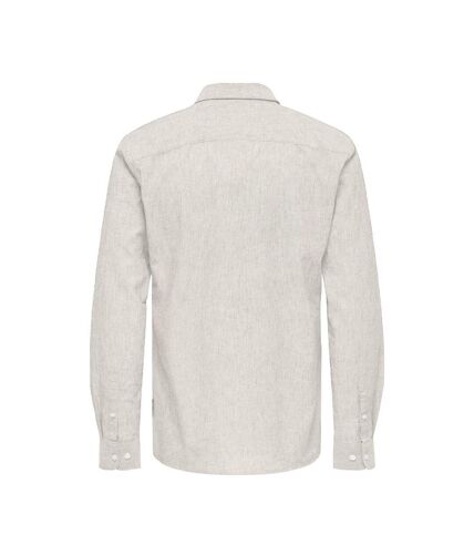 Chemise Grise Homme Only & Sons  Solid Linen - M