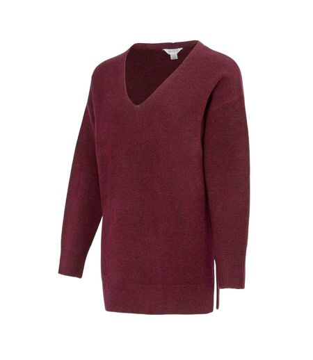 Robe Pull Motif/style Uni Femme Bordeaux Miso