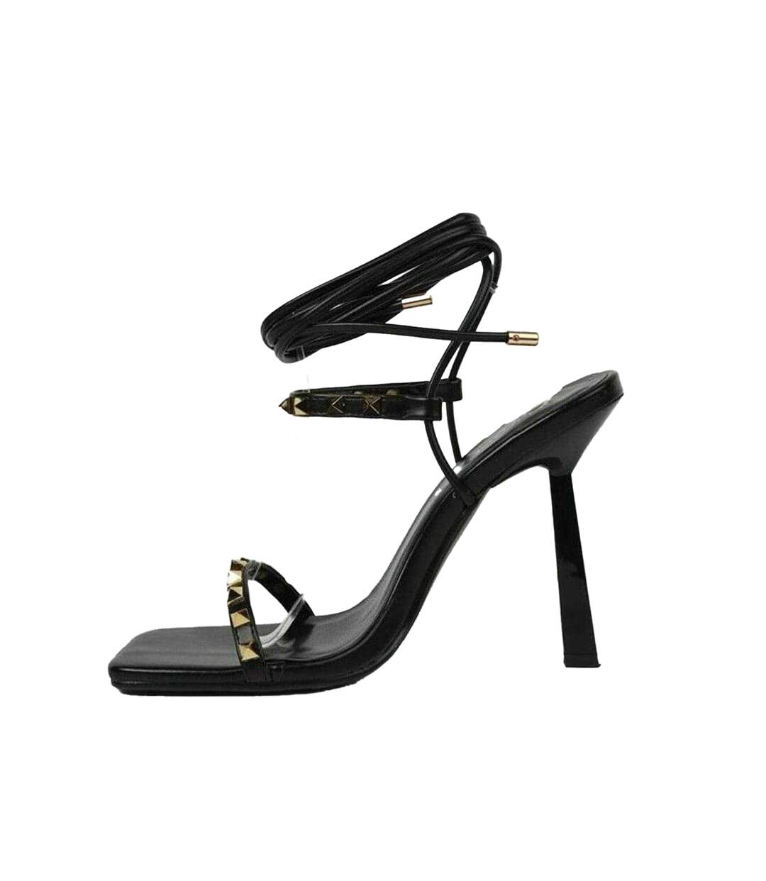 Womens/ladies Gladiator Sandals Black Retro-3