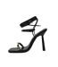 Womens/ladies Gladiator Sandals Black Retro-3