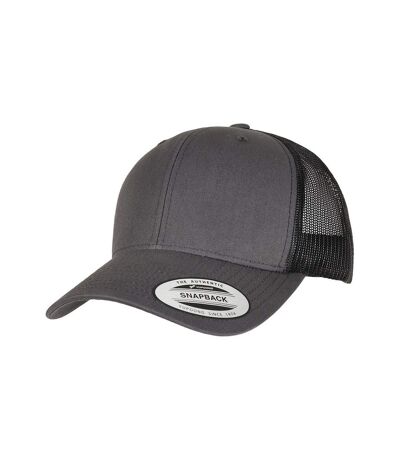 Casquette trucker retro adulte charbon / noir Flexfit