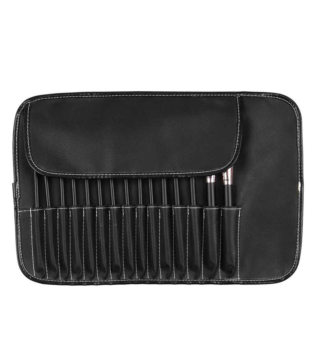 Trousse à Maquillage 15 Pinceaux 23cm Noir-2