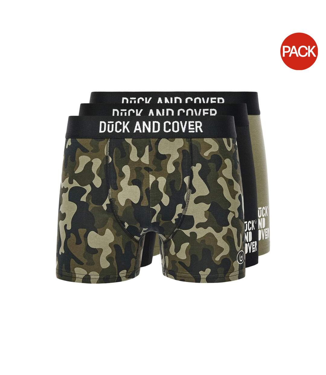 Boxers alizmo homme vert / noir / blanc Duck and Cover-1