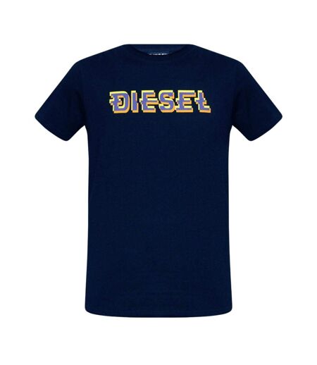 T-shirt Motif/style Pixelisé Homme Bleu Marine Foncé Diesel