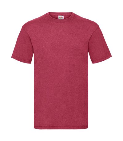 T-shirt valueweight homme rouge chiné rétro Fruit of the Loom