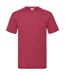 T-shirt valueweight homme rouge chiné rétro Fruit of the Loom Fruit of the Loom