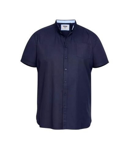 D555 Mens James Oxford Kingsize Short-Sleeved Shirt (Navy) - UTDC461