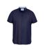 D555 Mens James Oxford Kingsize Short-Sleeved Shirt (Navy)