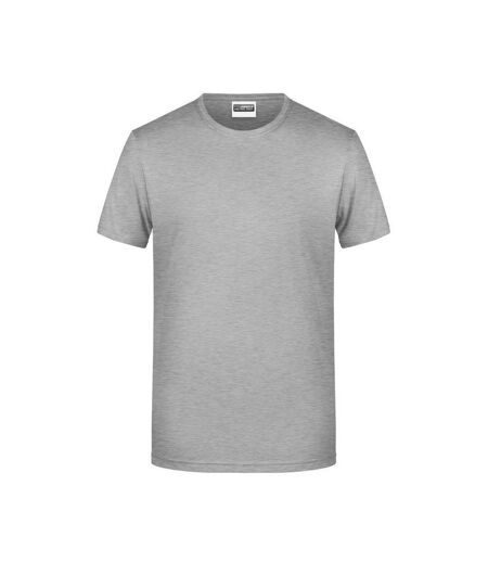 T-shirt Basic Homme Gris Chiné James And Nicholson