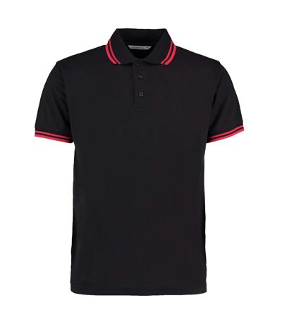 Polo homme noir / rouge Kustom Kit