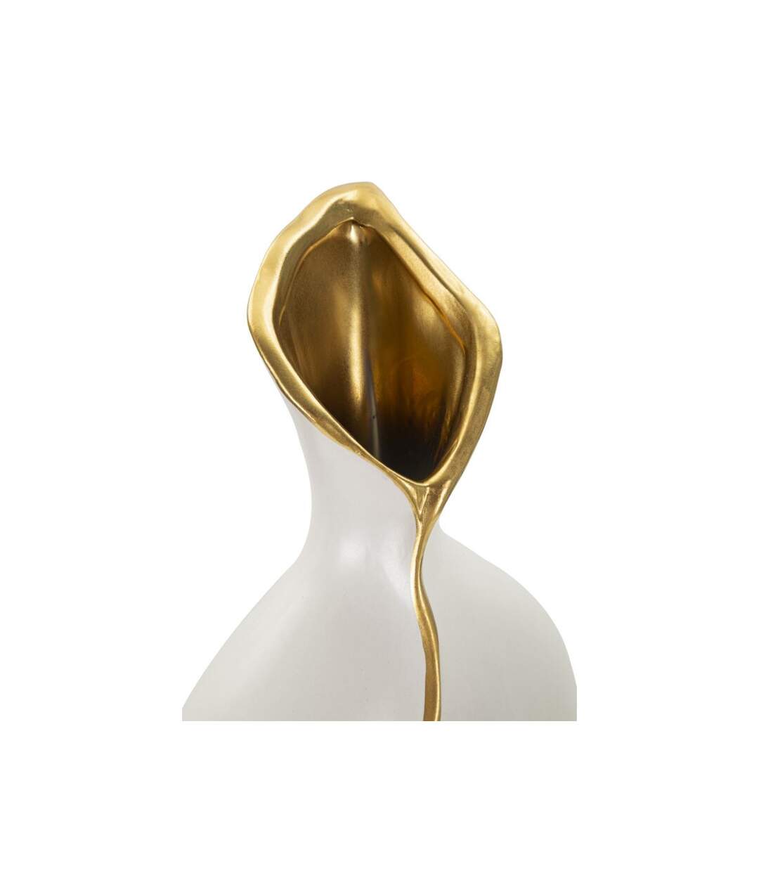 Vase Design en Céramique Uma 50cm Blanc-3