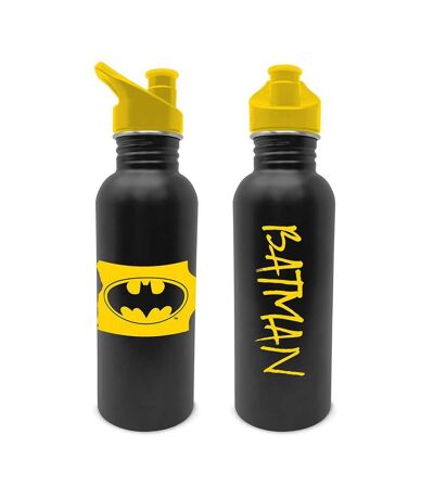 Batman Torn Water Bottle (Black/Yellow) (One Size) - UTPM4344