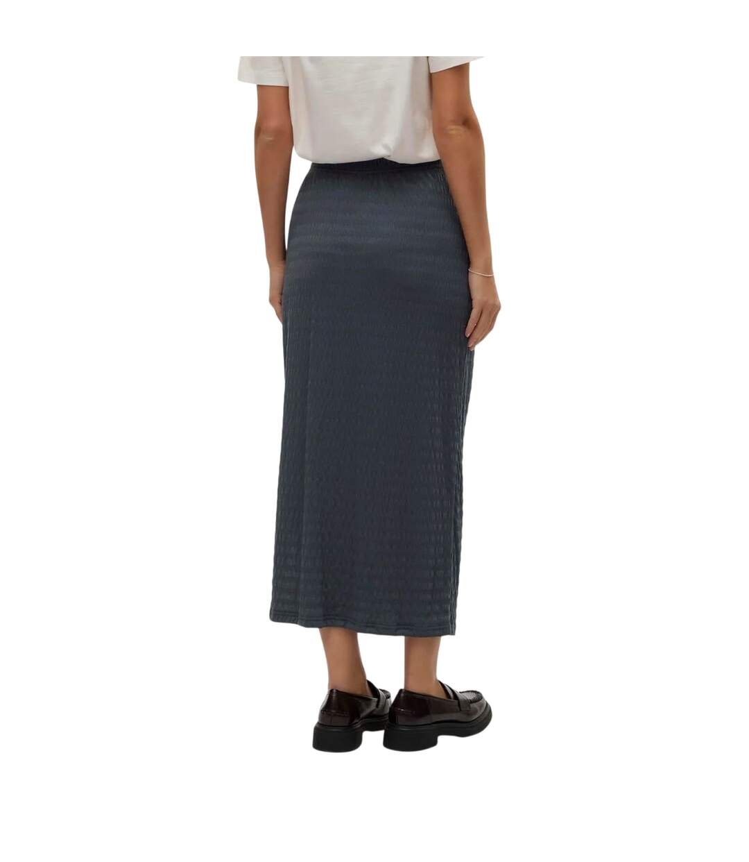 Womens/ladies Textured Knit Maternity Tube Skirt Stormy Weather Mamalicious-3