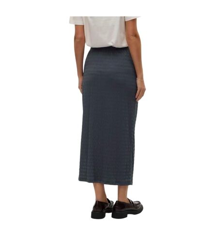 Womens/ladies Textured Knit Maternity Tube Skirt Stormy Weather Mamalicious