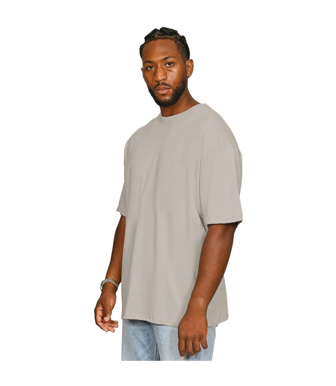 T-shirt Core Adulte Beige Gris Casual Classics-3