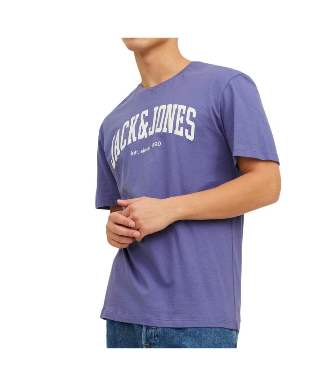 T-shirt Violet Homme Jack & Jones 12236514 - L