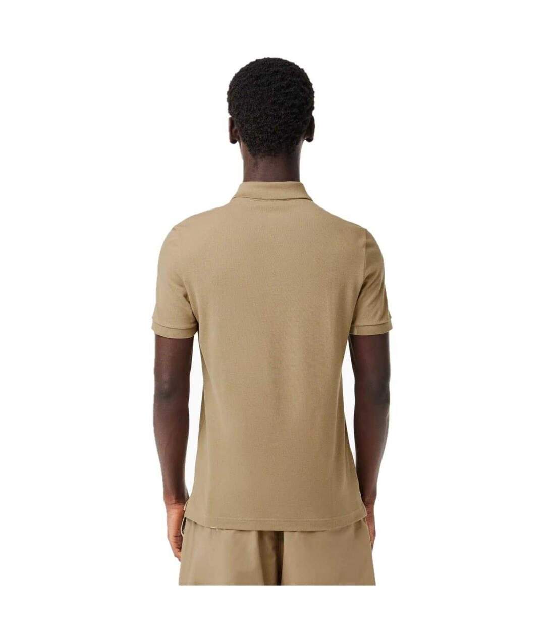 Mens Embroidered Logo Polo Shirt Tan Lacoste-2