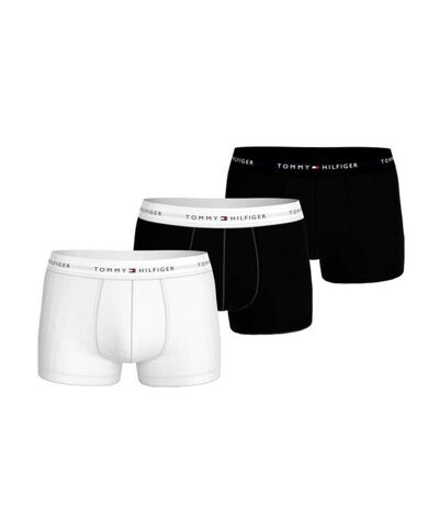 X3 boxers noir/blanc homme tommy hilfiger 3p trunk dtm - s