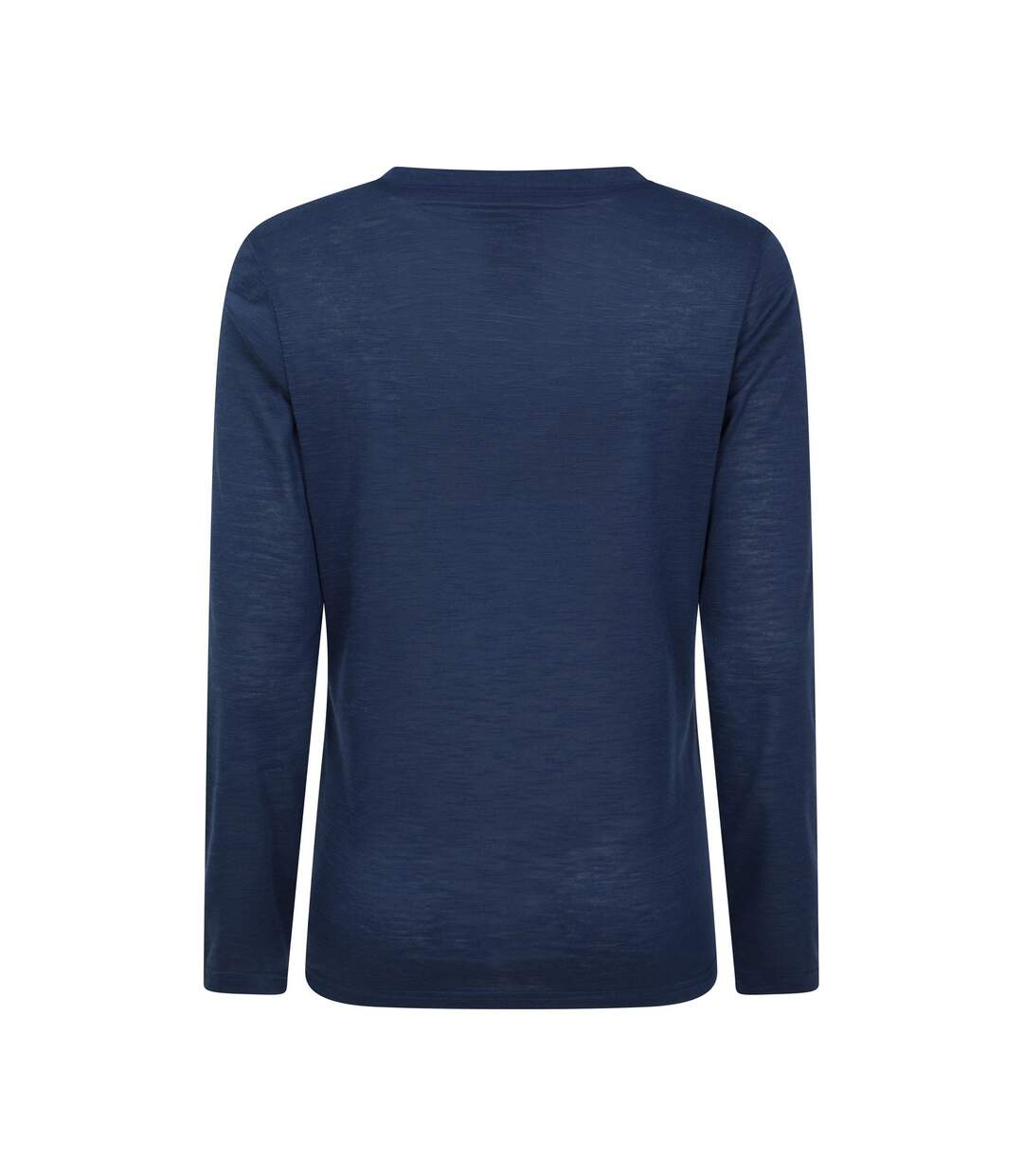 Womens/ladies Agra Slub Long-sleeved Top Navy Mountain Warehouse-2