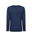 Womens/ladies Agra Slub Long-sleeved Top Navy Mountain Warehouse-2
