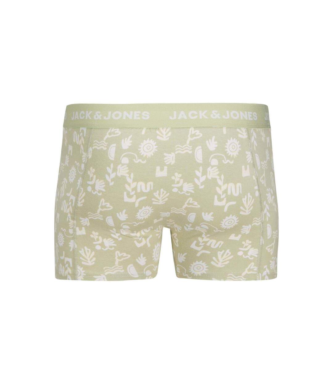 Pack Of 3  Mens Leaves Fitted Boxer Briefs  Desert Sage Jack And Jones-4