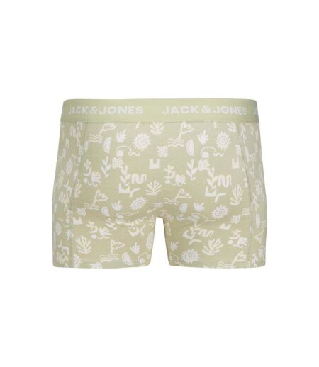 Pack Of 3  Mens Leaves Fitted Boxer Briefs  Desert Sage Jack And Jones