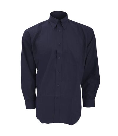 Kustom Kit Mens Workwear Oxford Long Sleeve Shirt (French Navy) - UTBC603