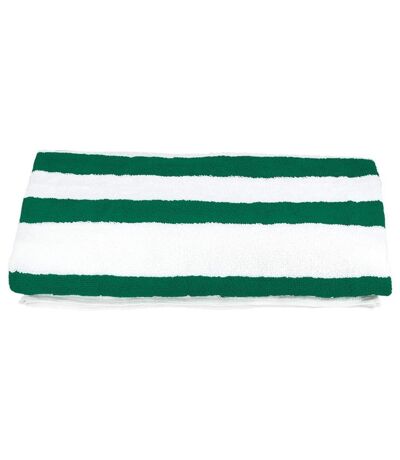Serviette de toilette - REF POOL - vert kelly et blanc