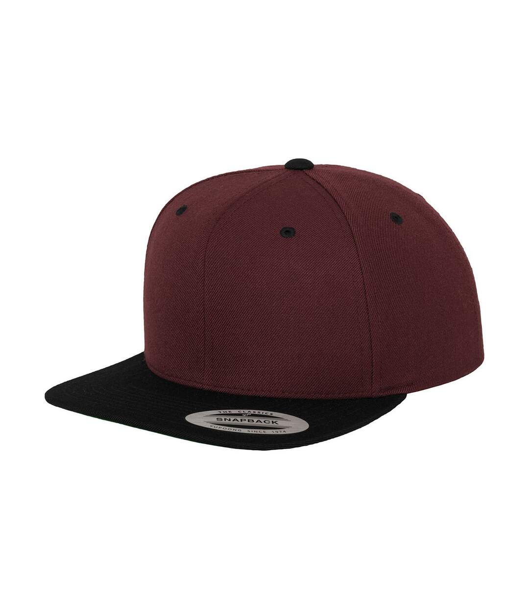 Casquette ajustable classique homme pourpre / noir Yupoong-1