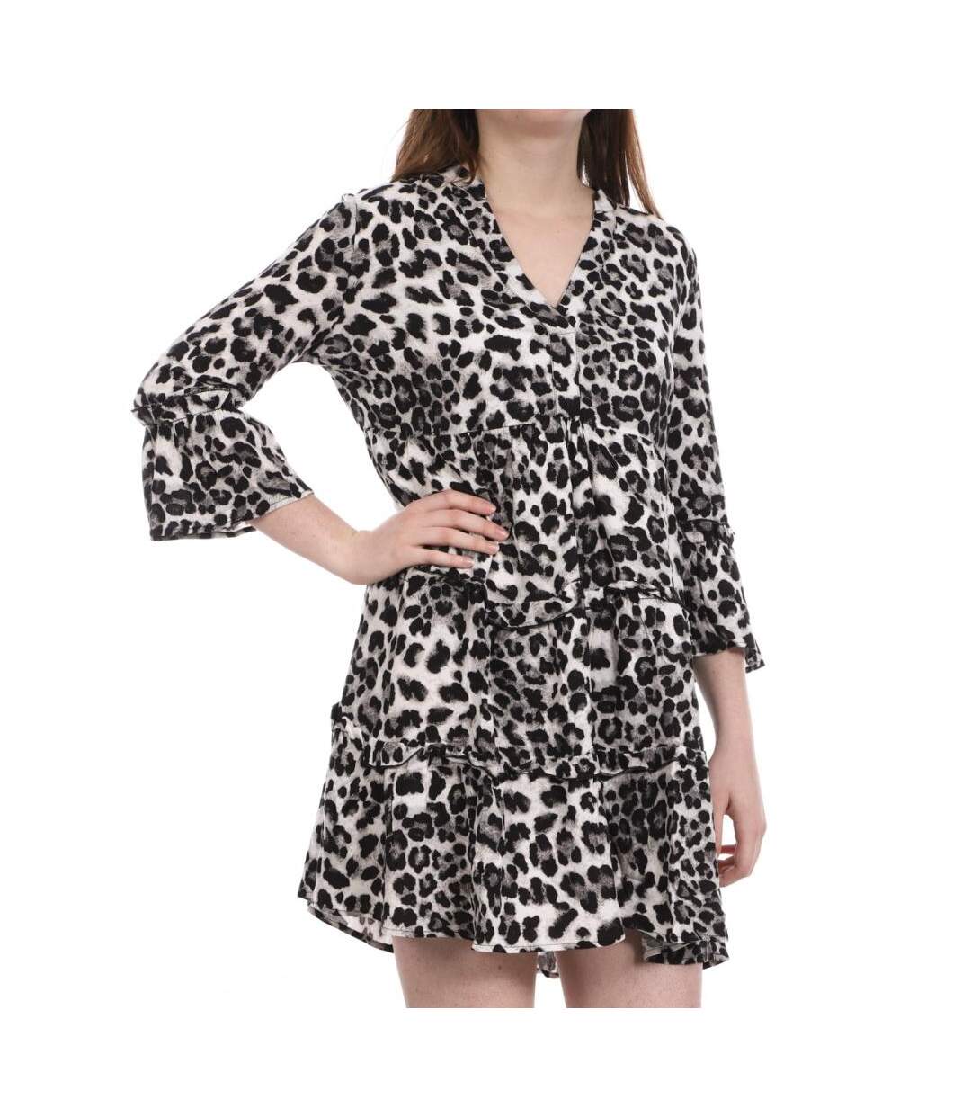 Robe Léopard Grise Femme Vero Moda Easy - S-1