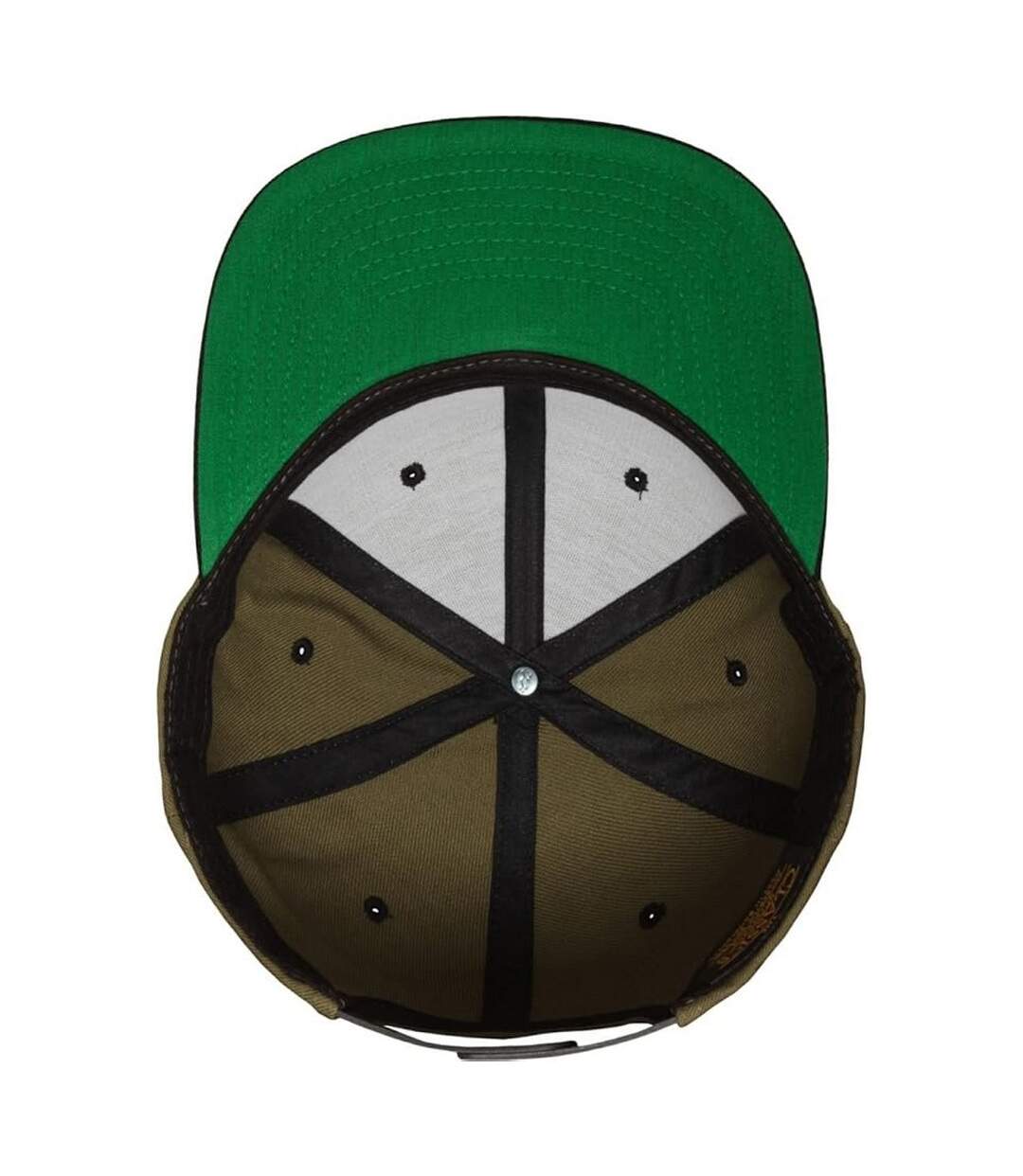 Casquette Ajustable Motif/style Deux Tons Olive Noir Flexfit-3