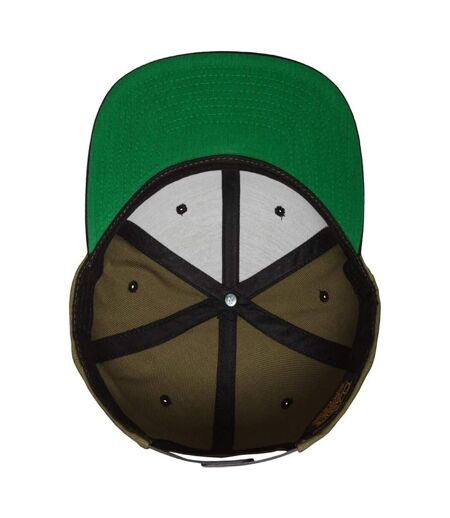 Casquette Ajustable Motif/style Deux Tons Olive Noir Flexfit