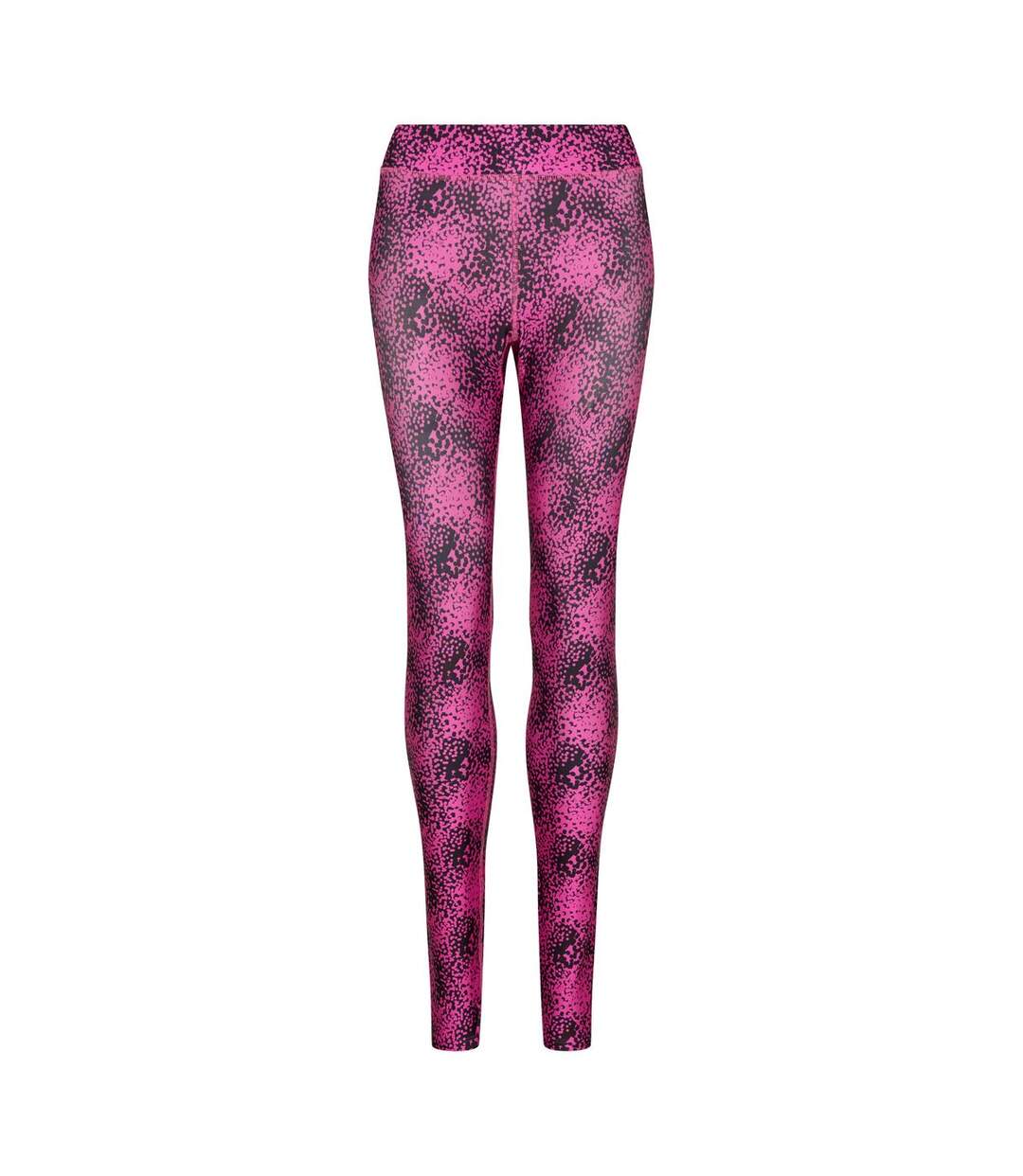 Legging imprimé femme - JC077 - rose fuchsia et noir-1