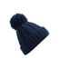Beechfield Cable Knit Melange Beanie (Black) - UTPC3950