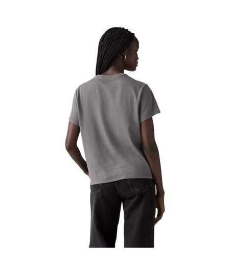 Womens/ladies Rhinestone T-shirt Grey Levis