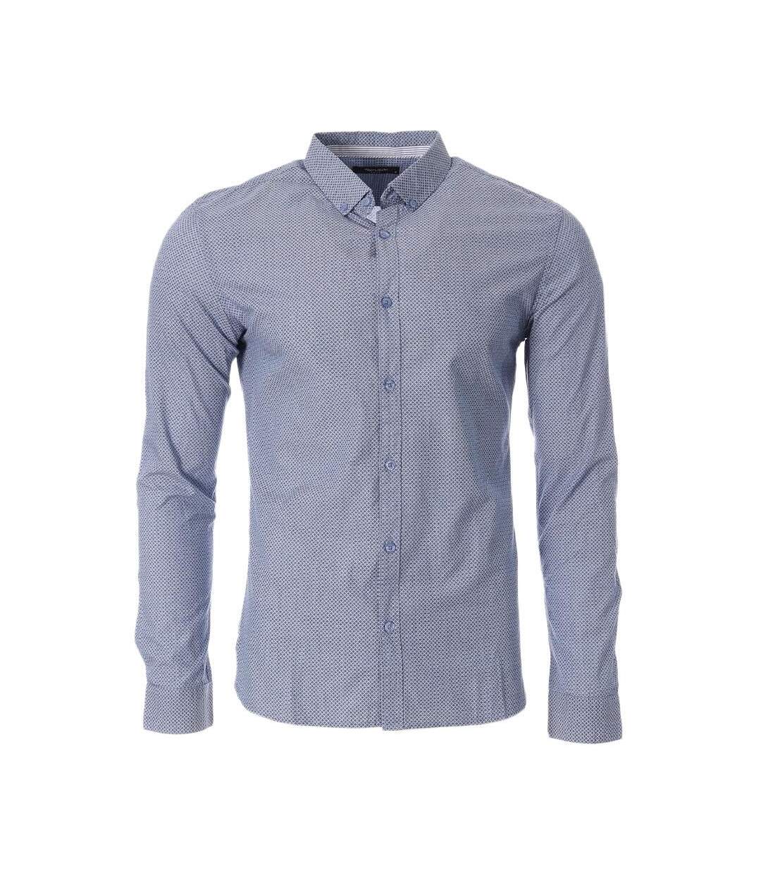Chemises bleu/marine à motifs homme teddy smith carton ml - m-1