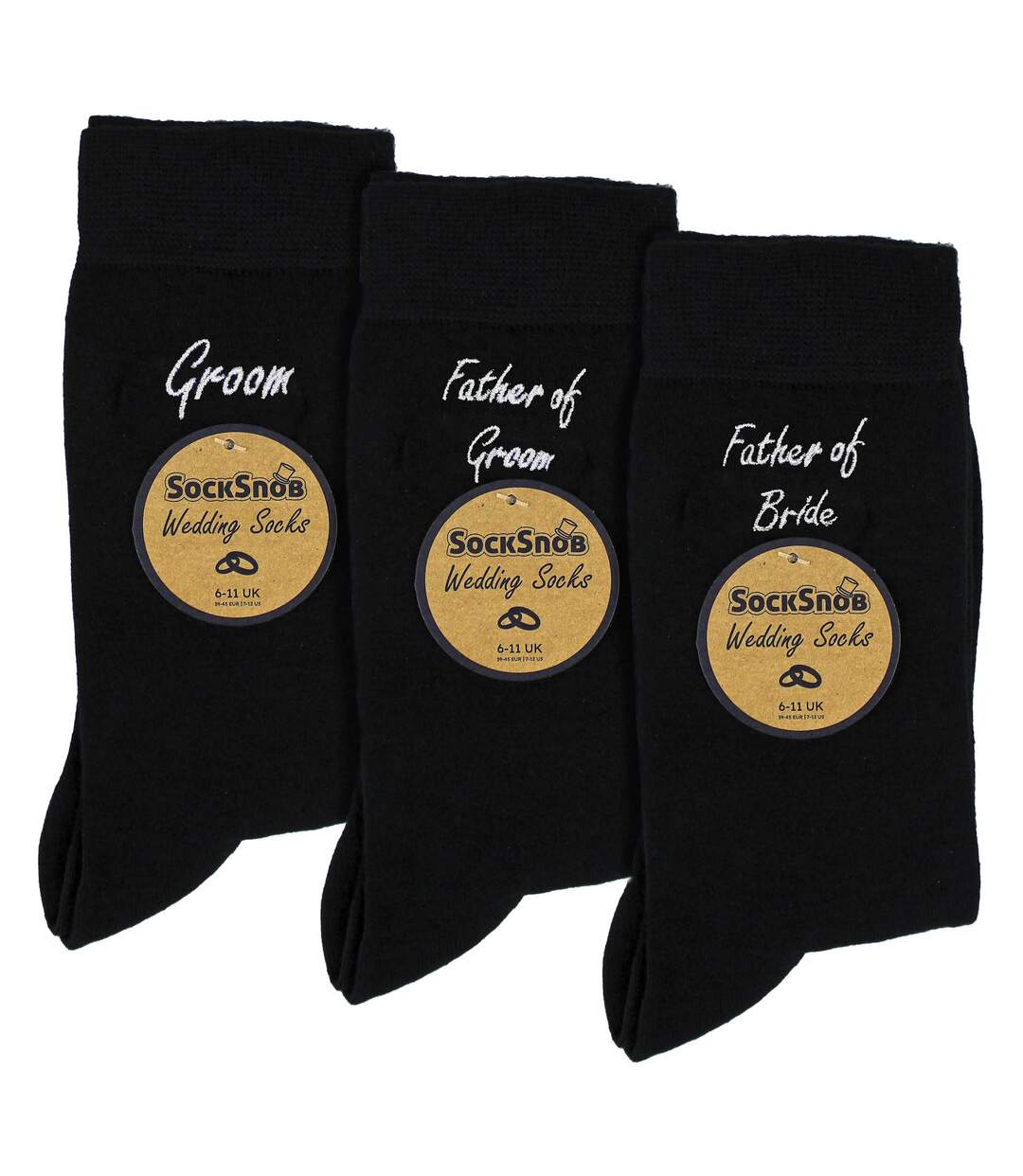 3 Pairs Mens Wedding Socks for Father of the Groom & Bride | Wedding Gift-2