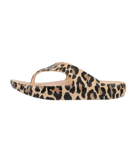 Tongs Femme Beige Noir Hot Tuna