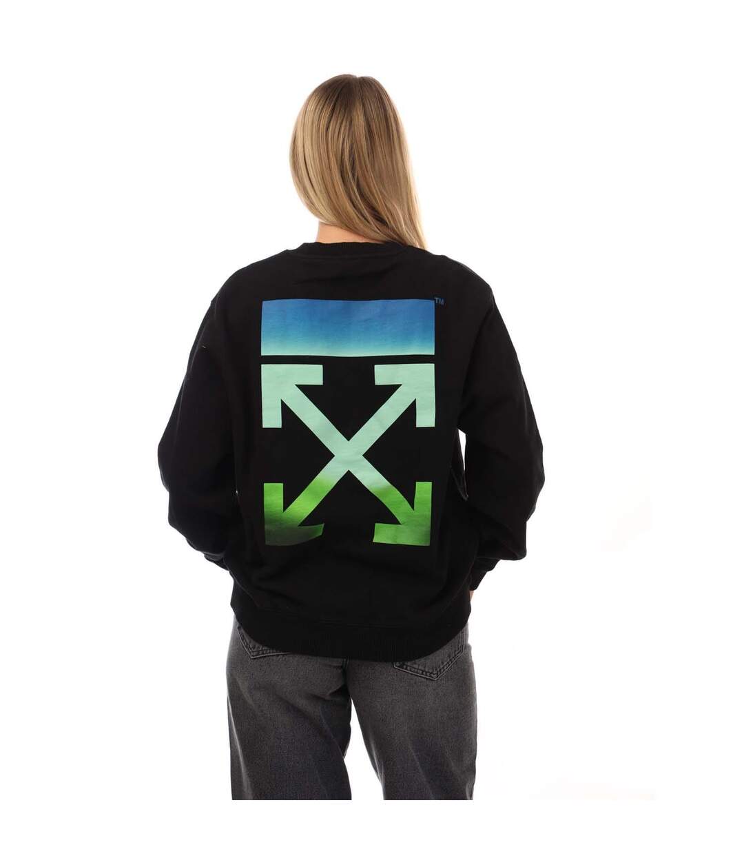 Sweat Arrow Femme Noir Off White-2