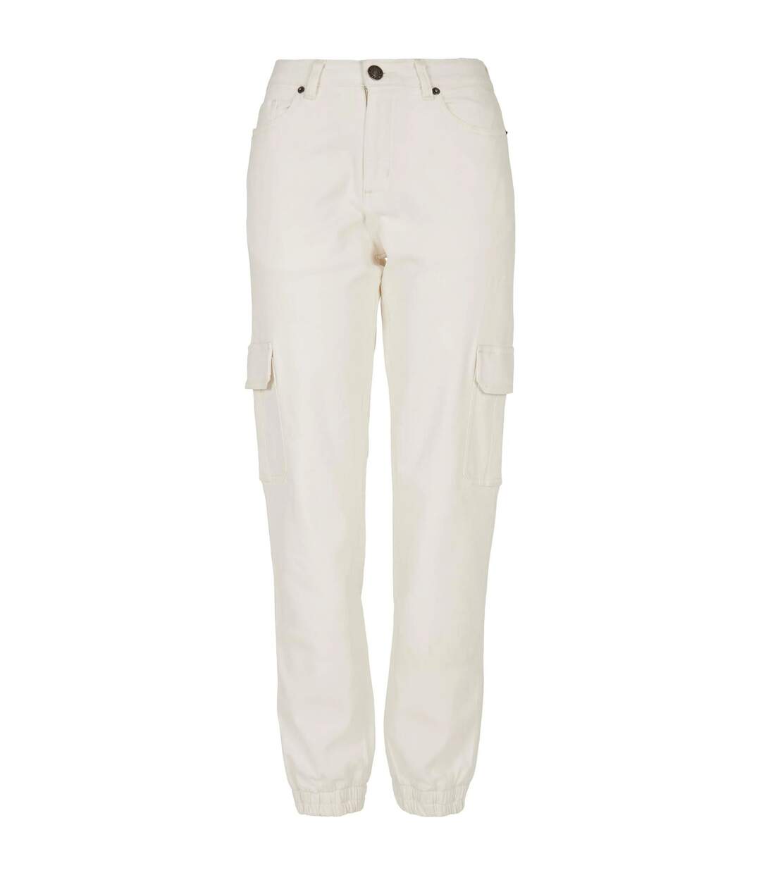 Pantalon À Poches Femme Blanc Cassé Urban Classics-1
