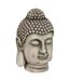 Statue Déco Extérieure Tête de Bouddha 60cm Gris-1