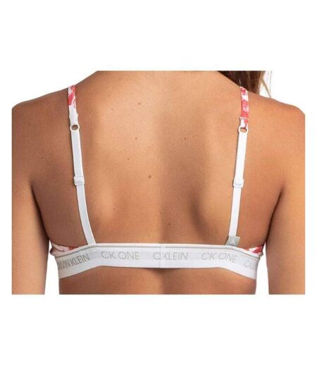 Brassière De Sport Motif/style Floral Femme Blanc Calvin Klein