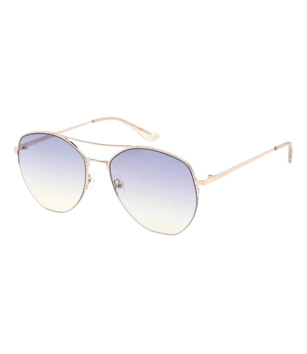 Lunettes De Soleil Motif/style Fumée Homme Taille Unique Bleu Marine Jaune Or Calvin Klein-3