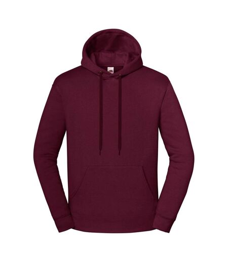 Mens Iconic Premium Hoodie Burgundy Fruit Of The Loom