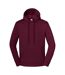 Mens Iconic Premium Hoodie Burgundy Fruit Of The Loom-1
