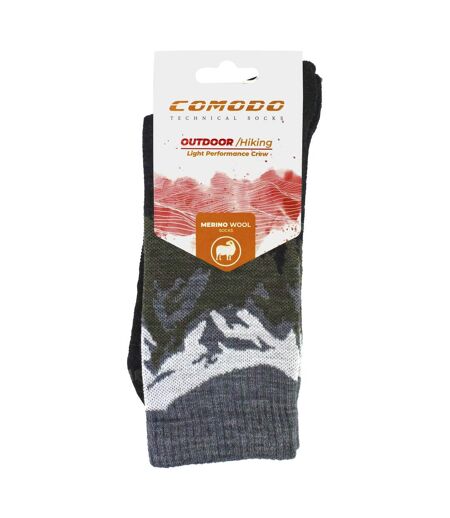 Mens Ladies Light Performance Crew Merino Wool Socks | Trekking Socks